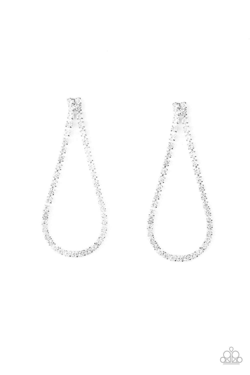 Diamond Drops White Earring