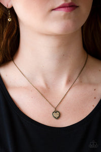 Fierce Flirt Brass Necklace