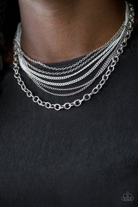 Intensely Industrial White Necklace