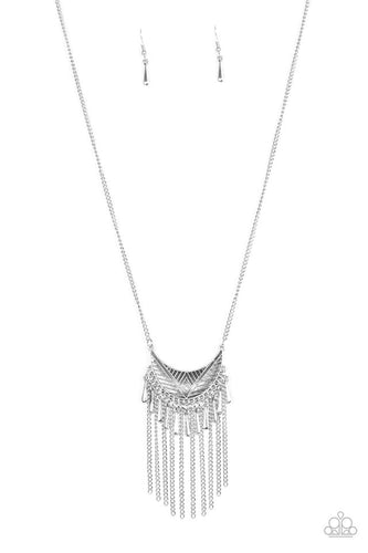 Happy Is The Huntress Silver Necklace