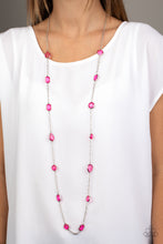 Load image into Gallery viewer, Glassy Glamorous Pink Necklace