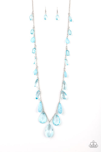 GLOW and Steady Wins The Race Blue Necklace