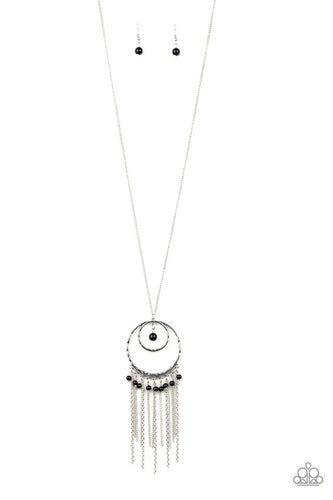 Out Of Bounds Shimmer Black Necklace