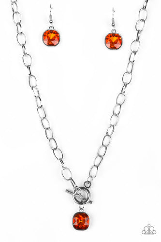 Dynamite Dazzle Orange Necklace