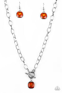 Dynamite Dazzle Orange Necklace