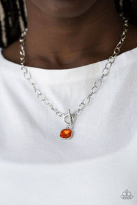 Dynamite Dazzle Orange Necklace