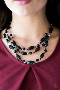 Happy Is The Bride Black Necklace