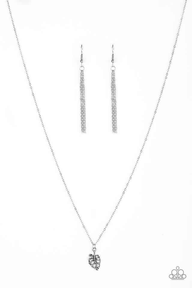 Palm Tree Retreat Silver Necklace