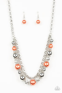 5th Avenue Romance Orange Necklace