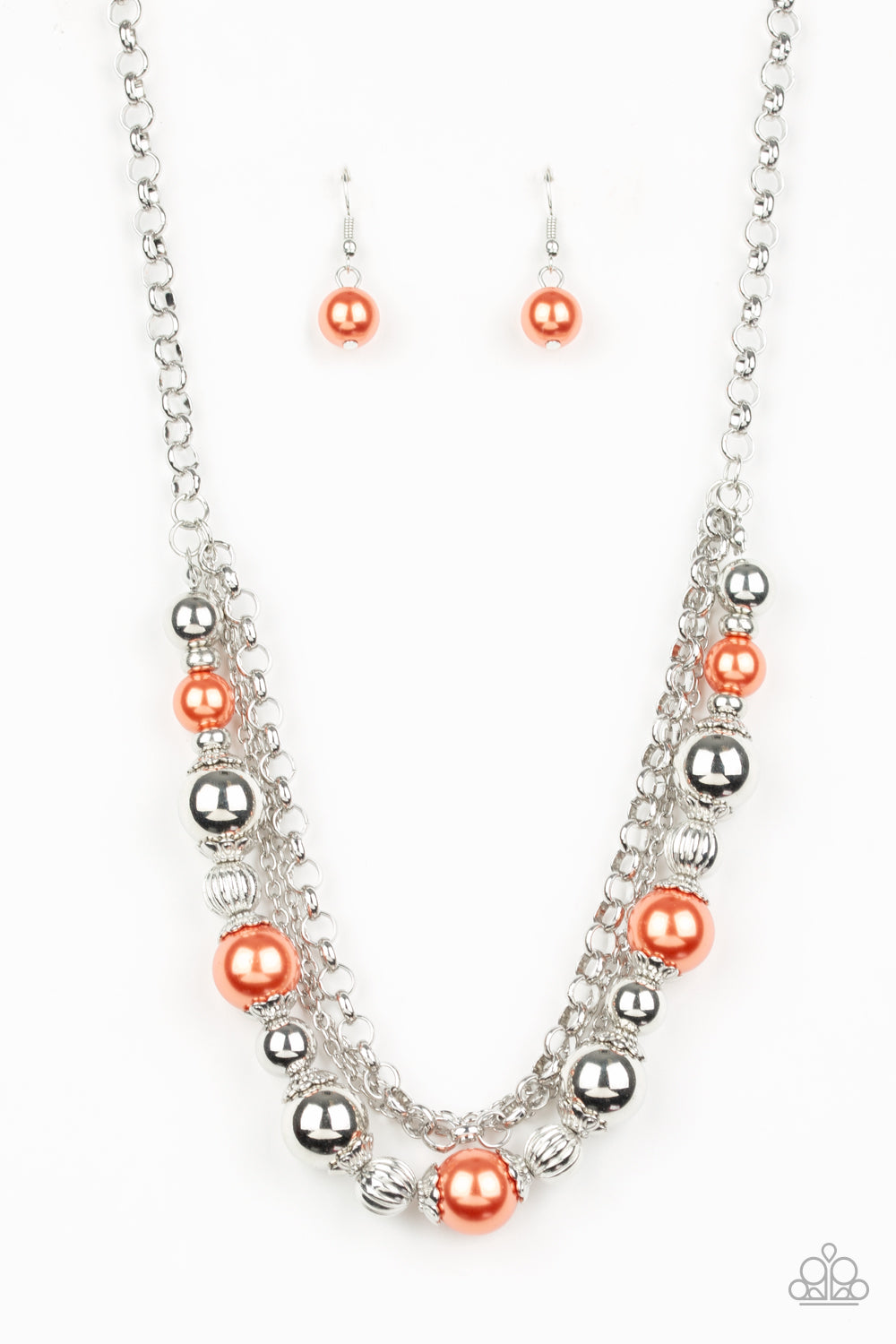 5th Avenue Romance Orange Necklace
