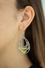 Load image into Gallery viewer, Malibu Macrame Yellow Earring