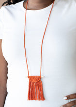 Load image into Gallery viewer, Between You And MACRAME Orange Necklace