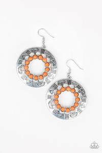 Organically Omega Orange Earring