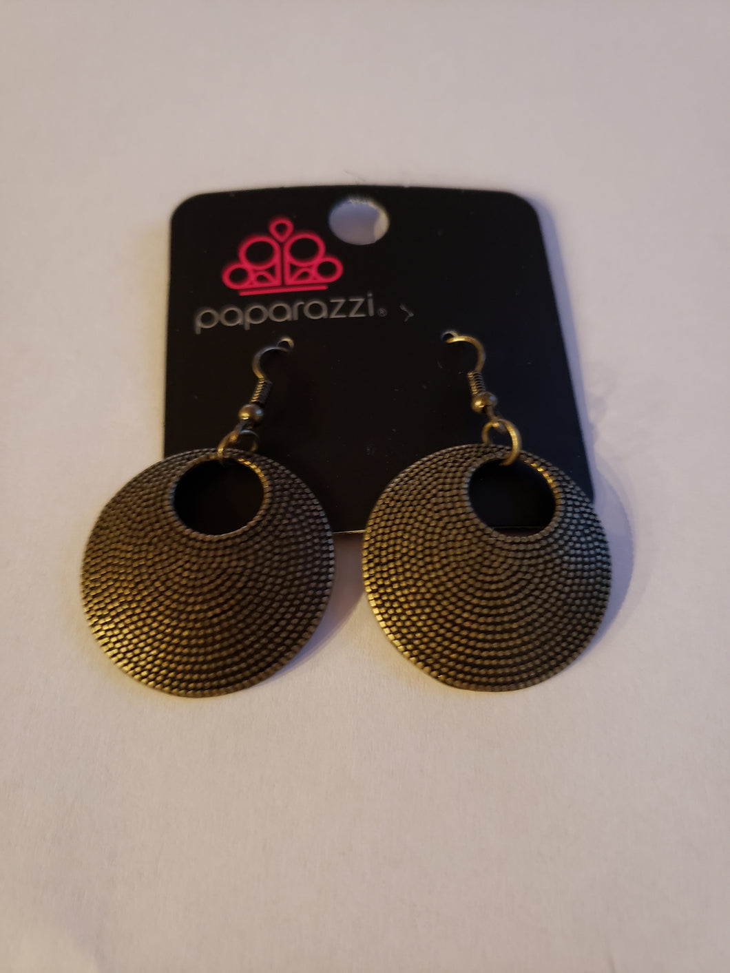 Bead Around Brass Earring