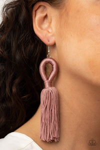 Tassels and Tiaras Pink Earring