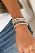 Load image into Gallery viewer, Rollin In Rhinestones Silver Bracelet