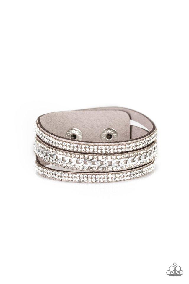 Rollin In Rhinestones Silver Bracelet