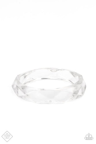 Clear-Cut Couture White Bracelet