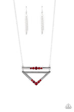 Load image into Gallery viewer, Triangulated Twinkle Red Necklace