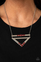 Load image into Gallery viewer, Triangulated Twinkle Red Necklace