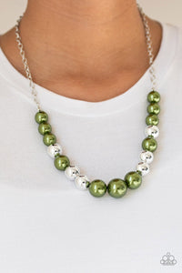 Take Note Green Necklace