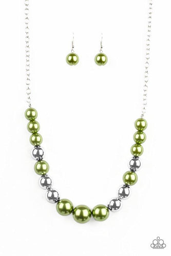 Take Note Green Necklace