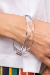 Clear-Cut Couture White Bracelet