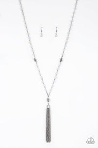 Tassel Takeover White Necklace