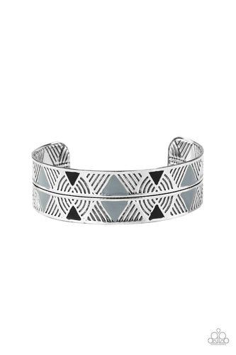 Hidden Glyphs Silver Bracelet