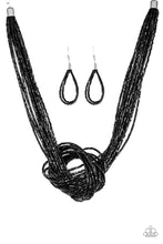 Load image into Gallery viewer, Knotted Knockout Black Necklace