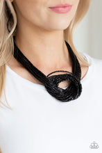 Load image into Gallery viewer, Knotted Knockout Black Necklace