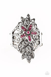Formal Floral Pink Ring
