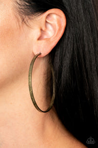 Lean Into The Curves Brass Earring