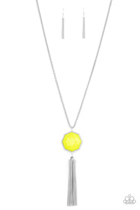 Prismatically Polygon Yellow Necklace