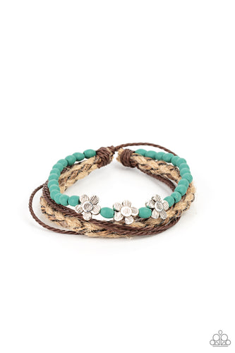 Raffia Remix Blue Bracelet