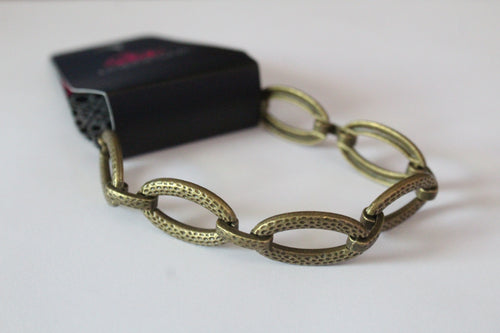 A LINK Away Brass Bracelet