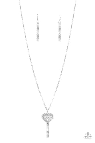 Unlock My Heart Silver Necklace