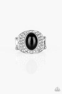 Glittering Go-Getter Black Ring