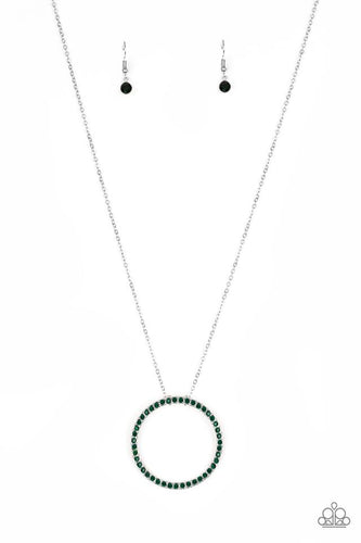 Center Of Attention Green Necklace