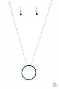 Center Of Attention Green Necklace
