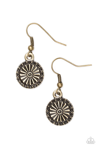 Sunflower Summers Brass Earring