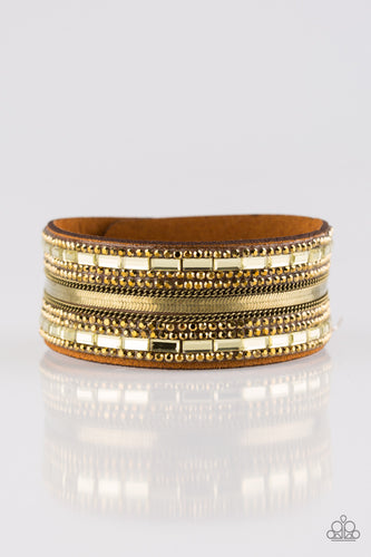 Teasingly Tomboy Brass Bracelet