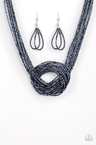 Knotted Knockout Blue Necklace