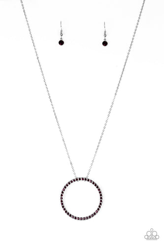 Center Of Attention Purple Necklace