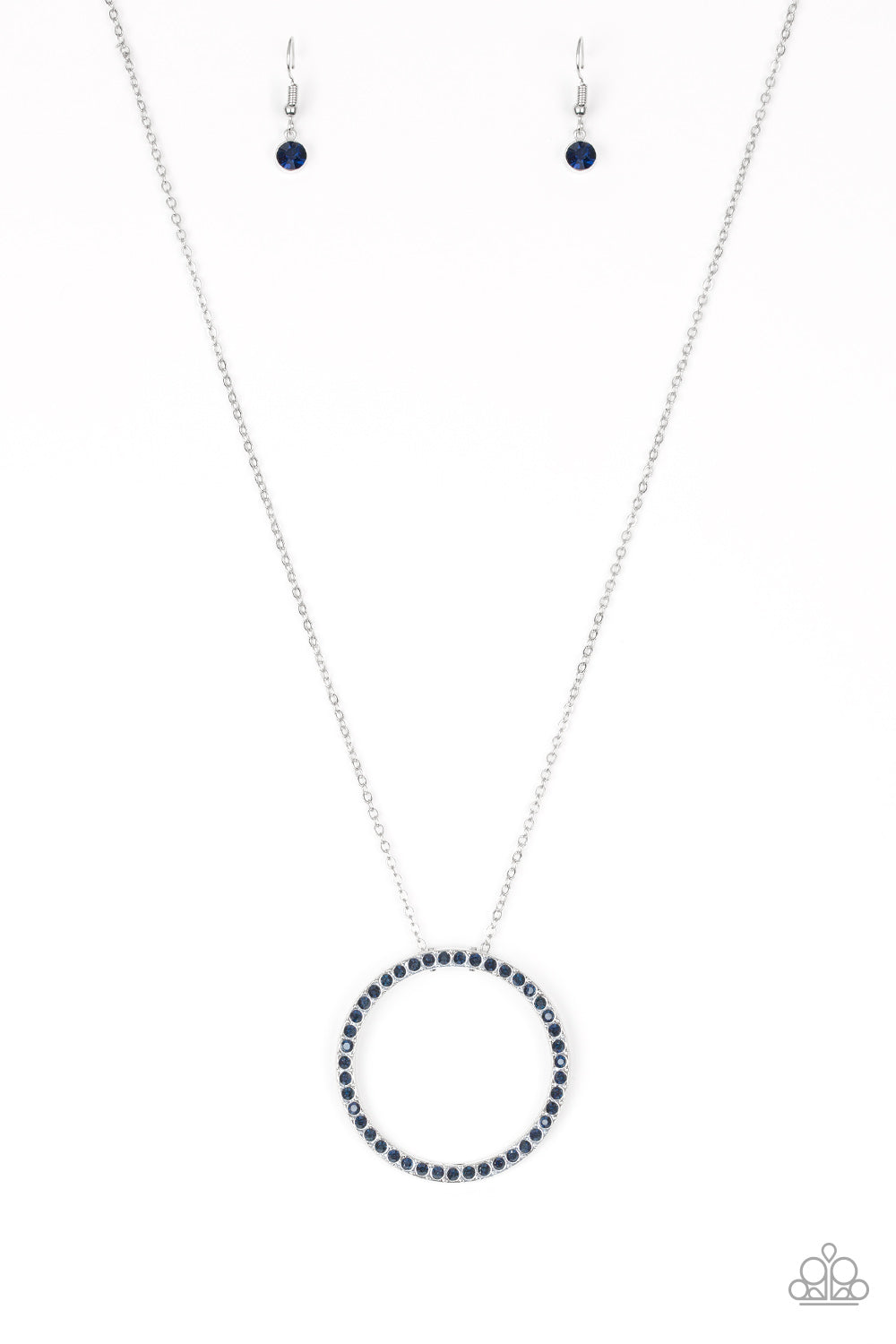Center Of Attention Blue Necklace