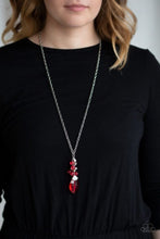 Load image into Gallery viewer, Crystal Cascade Red Necklace