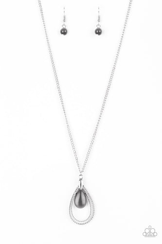 Teardrop Tranquility Black Necklace