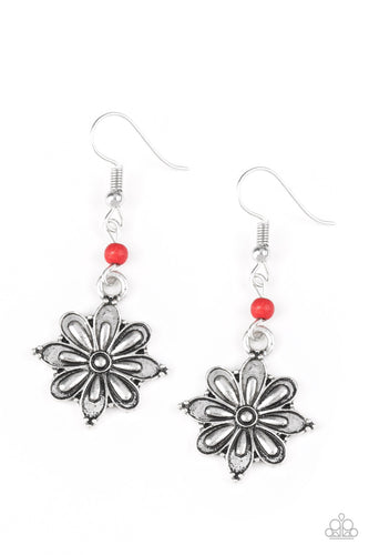 Cactus Blossom Red Earring