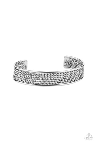 Risk-Taking Texture Silver Bracelet