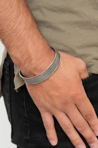 Risk-Taking Texture Silver Bracelet